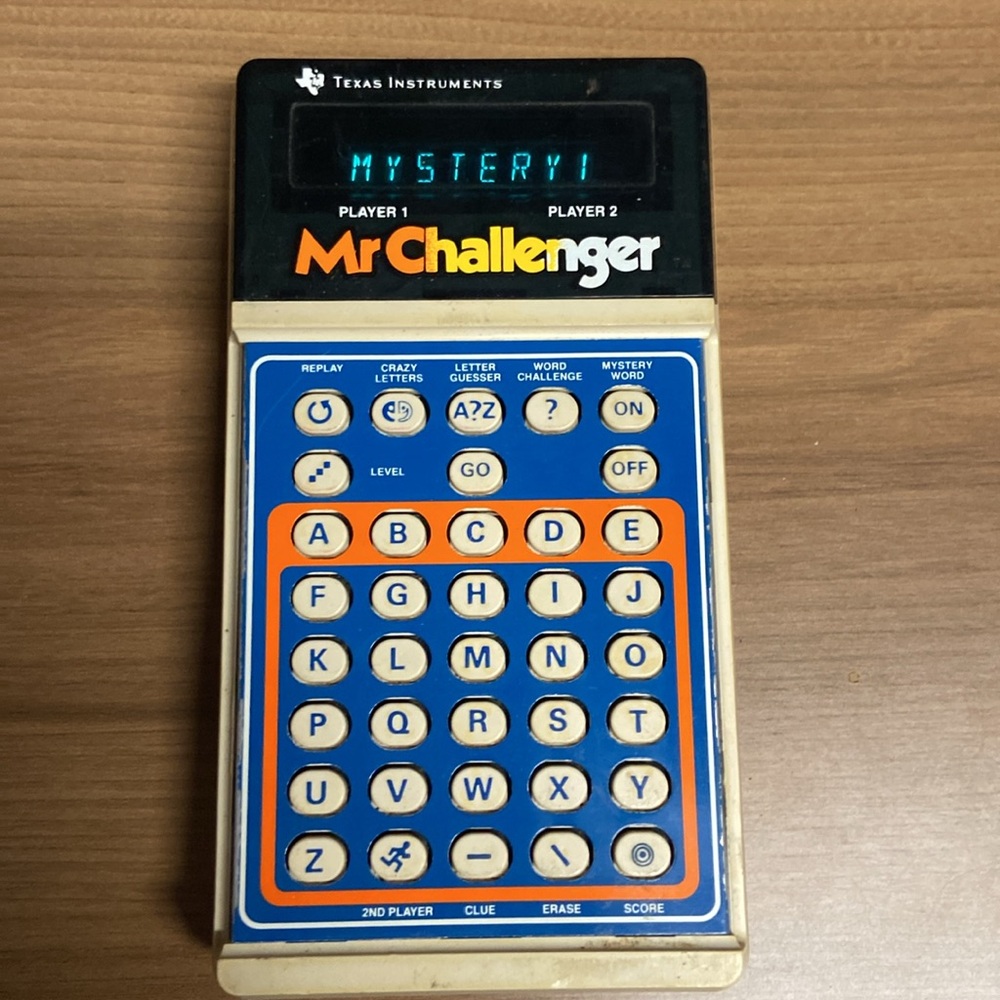 Vintage Texas Instruments Mr Challenger, still works, batteries not included